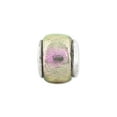 thumbnail image 2 of 925 Sterling Silver Reflections Pink Dichroic Glass Bead; for Adults and Teens; for Women and Men, 2 of 3