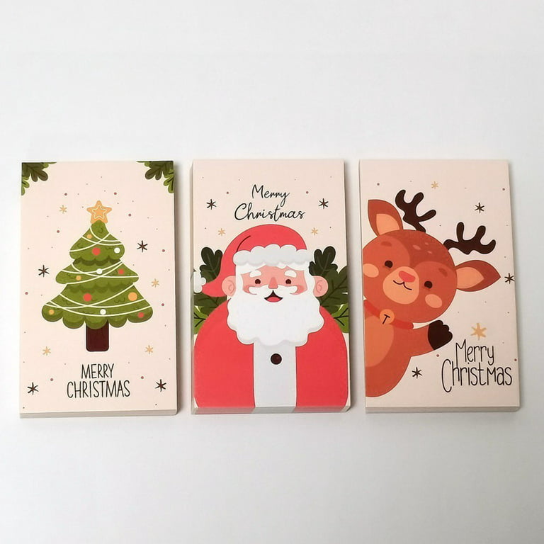 Yannee 50 Pcs Merry Christmas Holiday Greeting Card Xmas Cards Cute Santa  Claus Designs,Happy New Year Greeting Card with Cute Christmas