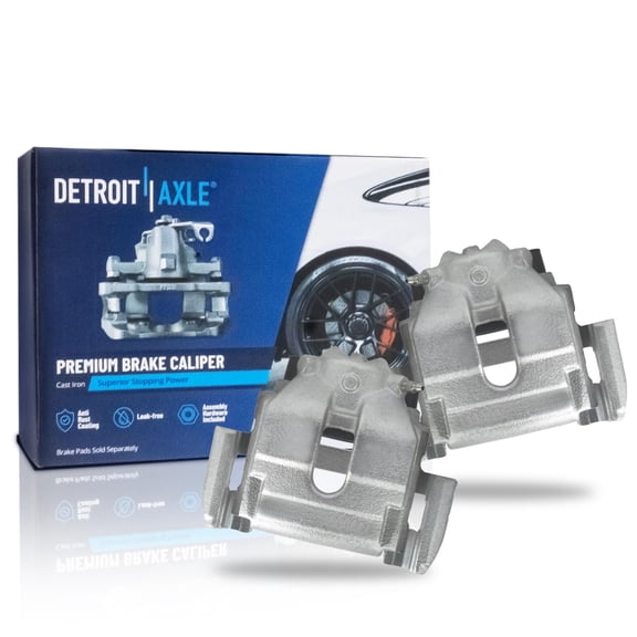 Detroit Axle - 2pc Front Brake Calipers for 2001-2006 BMW 330Ci, 2001-2005 330i 330xi, 2007-2008 Z4 Brake Calipers with Brackets Replacement