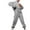 Gray|Zip, variant on Sweatsuit 2pcs Set for Women Casual Tracksuit Long Sleeve Crop Sweatshirt and Sweatpants 2 Piece Solid Outfits Tracksuits