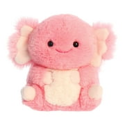 Aurora  5 in. Round Rolly Pet Ari Axolotl Adorable Companions On-The-Go Fun Stuffed Animal Toy, Pink