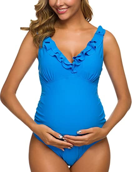 maternity ruffle bathing suit