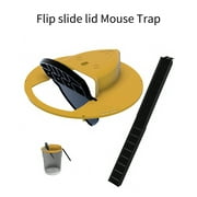 Bucket Lid Mouse Rat Trap with Ladder, Flip N Slide Bucket Lid Mouse Rat Trap Safe Mousetrap Catcher for Indoor Outdoor