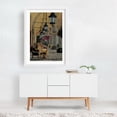 thumbnail image 2 of A Place in the Shade - Painting Architecture Cafe Cityscape Vintage Street Photography Flowers White Framed Wall Art Print 5 x 7 inches, 2 of 3