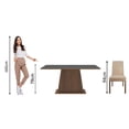 thumbnail image 4 of Juego de Comedor Madesa Luciana Mesa con Tablero de Madera y 6 Sillas Marrón/Negro/Imperial, 4 of 5