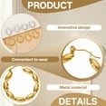 thumbnail image 2 of DESIGNICE 2 Pairs Statement Earrings for Women,Stainless Steel Plated C-Shaped Hoop Drop Earrings,Hoop Earrings for Women Fashion Jewelry Gift for Her,Style4, 2 of 7