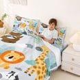thumbnail image 3 of Erosebridal Lion Monstera Queen 4-Piece Tropical Zoo Animal Sheet Set, 3 of 6