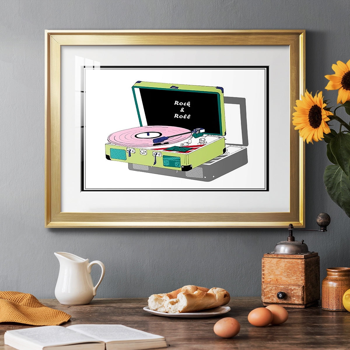 Record Shop II Premium Framed Print - Ready to Hang