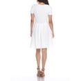 thumbnail image 3 of White Mark Women's Short Sleeve Fit and Flare Dress, 3 of 5