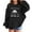 Black, variant on Girls Long Sleeve Hooded Sweatshirt Casual Pullover With Print Soft Lined Jacket Top For Play And Everyday Wear Youth Sizes In Various Cute Designs caps Jacket