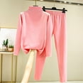thumbnail image 4 of 2Pcs/Set Thermal Underwear Set for Women Long Johns Base Layer Fleece Lined Soft Top Bottom, 4 of 8