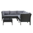 thumbnail image 2 of CorLiving Parksville L-Shaped Resin Wicker Patio Sectional Set, 2 of 9