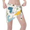thumbnail image 3 of Kll Childish Dinosaur Print Women'S Sarong Coverups Short Bathing Suit Wrap Skirt Beach Wrap Swimsuit Cover Ups, 3 of 7