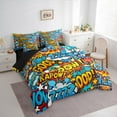 thumbnail image 4 of Feelyou Cartoon Art Twin Bedding Sets 7-Piece for Teens, Vintage Hip Hop Graffiti Bedding Comforter Set, Game Boy Reversible Sheet Sets, Ultra Soft Bedroom Decor, 4 of 8