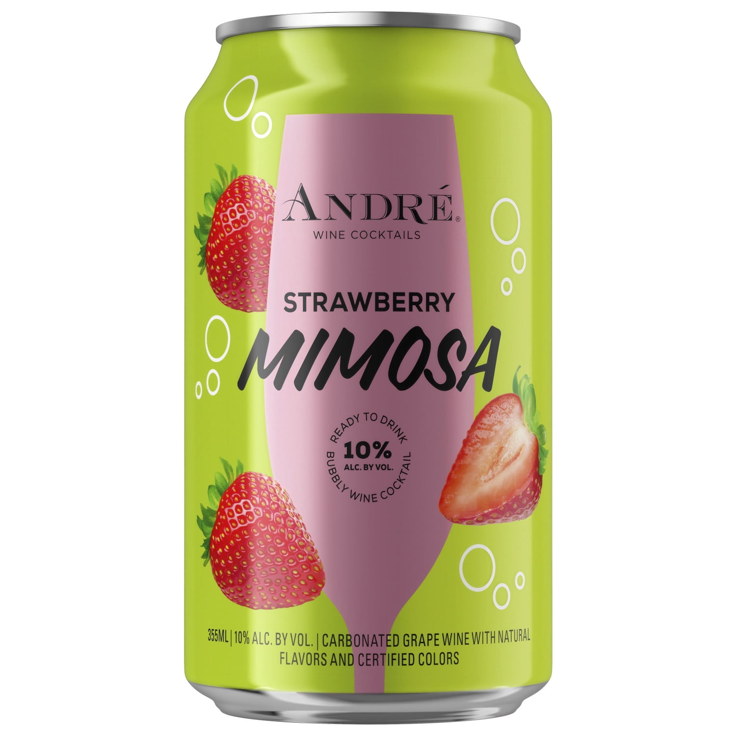 Andre Ready To Drink Strawberry Mimosa Sparkling Wine, 355ml Can, 10% ABV