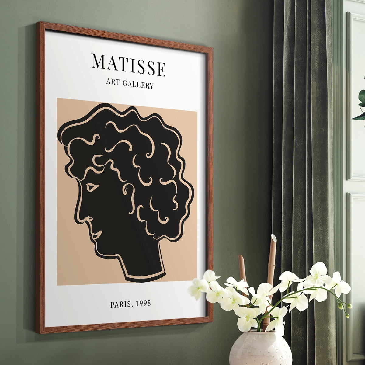 Matisse CXXI Framed Print in Brown Solid Wood 11 x 14 Framed Print