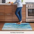 thumbnail image 5 of Teal Blue Ombre Door Mat&nbsp;Indoor Outdoor Entrance, Non Slip Rug for Kitchen Bathroom Entryway Rug, Modern Coastal Ink Painted Abstract Washable Doormat Floor Mat for Office Home Decor 24x36 Inch, 5 of 8