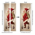 thumbnail image 2 of Santa Door CoverStickers, Modern Art 3D Christmas Door Mural Sticker, Peel and Stick Vinyl Refrigerator Cover/Wrap Sticker, Removable Wallpaper,SP-F110,L(45x200cmx2Pcs), 2 of 15