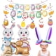 thumbnail image 2 of Decoraciones de feliz Pascua, pancarta colgante, remolinos, huevos de conejo, pollito, globos de zanahoria, suministros de juegos de fiesta de Pascua, regalos, 2 of 4
