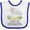White and Royal, variant on Inktastic I Love My Grandpa Cute Elephants and Spring Flowers Boys or Girls Baby Bib
