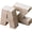 Beige, variant on Creative Home 6" AZ Letter Natural Champagne Marble Bookends, Set of 2