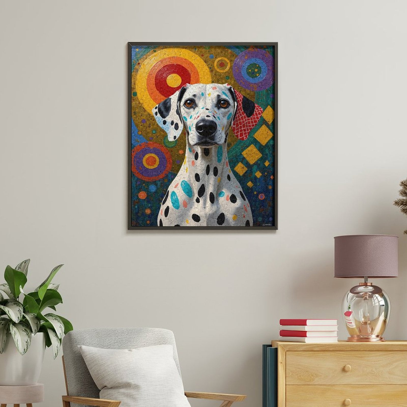 Paint By Numbers Kit for Adults Beginner - DIY Dalmatian Colorful Abstract Art Canvas Painting Kits for Adults, Frameless Paint By Number for Adults for Home Wall Decor 16x20 Inch