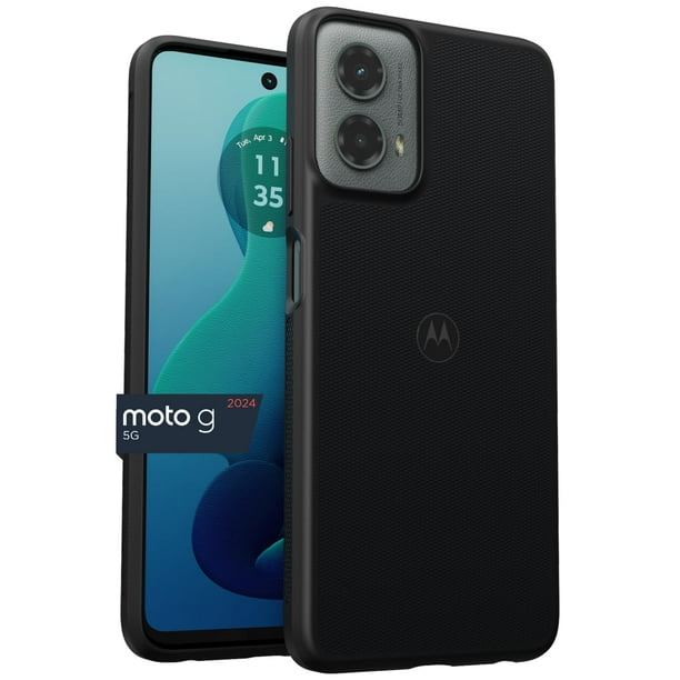 Funda protectora negra texturizada para Motorola Moto G 5G 2024