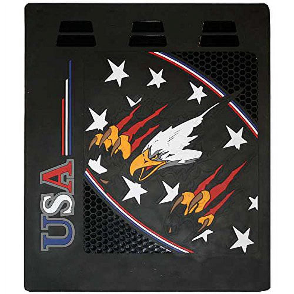 Black 24" x 30" "American Eagle Claws USA" Fiberglass Reinforced Rubber Semi Truck Mud Flaps-Pair