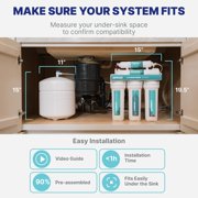 NU Aqua Platinum Series 7 Stage Alkaline and UV Ultraviolet 100GPD RO System