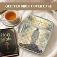 thumbnail image 6 of TSOVTHRID Jesus Cross Cloud Print Bible Cases for Christian, Quilted Bible Cover with Zipper Closure, Portable Bibles Protective Cover for Women Men, 10.6 x 8.3 x 2.2 Inch, 6 of 7