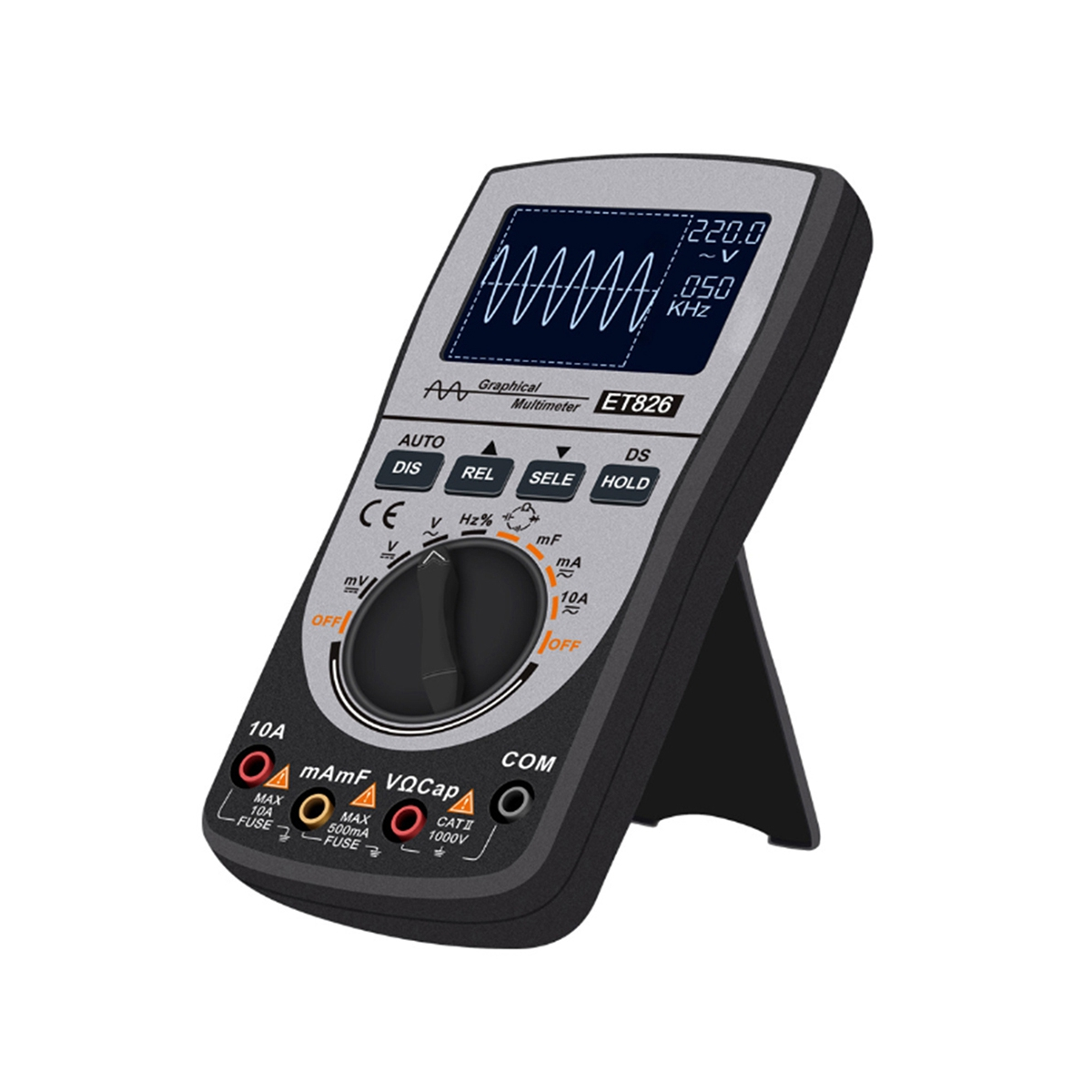 ET826 2 in 1 LED Oscilloscope Multimeter Handheld Color Screen Scope