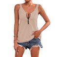 thumbnail image 1 of Camiseta sin mangas para mujer cómoda camiseta sin mangas de color puro transpirable para vacaciones Fugacal Otros, 1 of 5