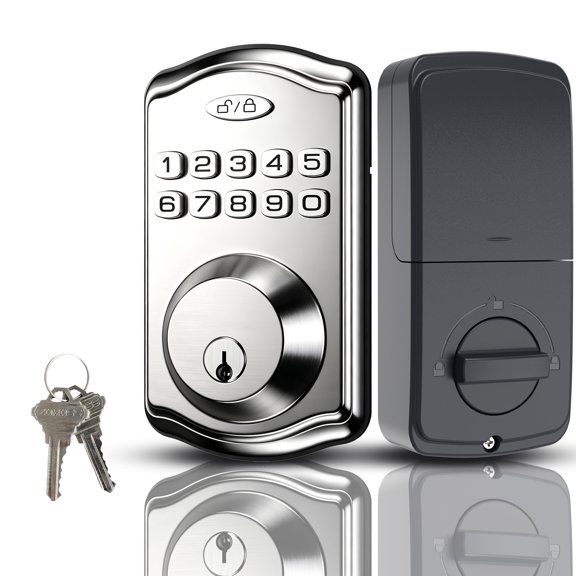 EUUKAITARY Door Lock, Keyless Entry Door Lock, Electronic Keypad Deadbolt Lock, Smart Locks for Front Door with Code, Auto Lock, Easy Installation