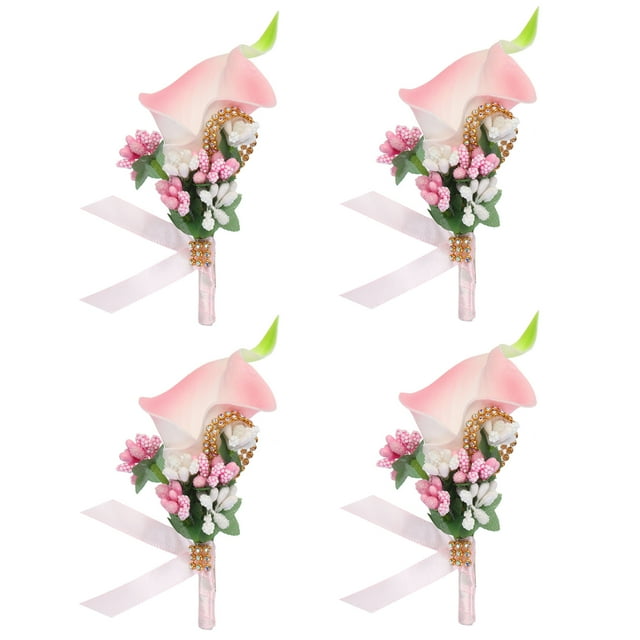 Ojetes de lirio Unique Bargains 4uds Alfileres para Hombres Rosa 2.4 x 4.7 pulgadas