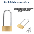 thumbnail image 3 of Cerradura de latón sólida, cerradura de candado al aire libre, cerradura de llave de 2.95 pulgadas, armario de recogida del gimnasio de la escuela, valla, caja de herramientas, recogida de clavos, 3 of 6