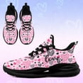 thumbnail image 3 of Coolcustomize Men's Wide Fit Sneakers - Breathable Low-Top Valentine's Pink "Love" Heart Print Comfortable Cushioning, Lace-Up Trainers Suitable for Outdoor & Daily Wear - Couple's Running Shoes, 3 of 10