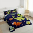 thumbnail image 3 of Homewish Cartoon Dinosaur Child Bedding Comforter Set, Cute Animal Wildlife Twin Comforter Sets, Tree Plant Botanical Reversible Bedding Set, Super Cozy Room Decor, 2-Piece, 3 of 8