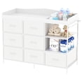 thumbnail image 5 of ANPOO Baby Changing Table Dresser with 7 Fabric Drawers, Changing Top & Open Shelves, Nursery Storage Organizer White, 5 of 7