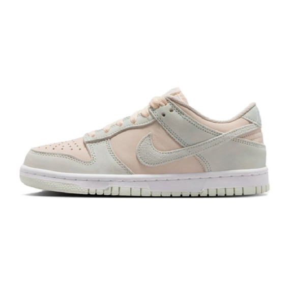 Big Kid's Nike Dunk Low Suede Chalk/Barely Green-White (IH4574 100) - 4.5