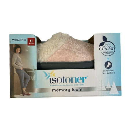 

Isotoner Women s Eco-Comfort Memory Foam Faux Fur Indoor/Outdoor Slipper (Evening Sand M(7.5-8))
