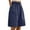 Navy, variant on Sakmal Knee Length Cotton Linen Shorts Women Wide Leg High Waisted Bermuda Green Solid Comfy Womens Shorts with Pockets