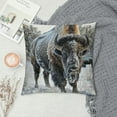 thumbnail image 2 of Orinice Bison Snow Field Graphic Decorative Cushion Throw Pillow Cover for Home Living Room Sofa Bed - Winter Soft and Durable 1PC 22x22in, 2 of 5