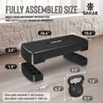 thumbnail image 3 of SAKAE Black Step Aerobics Platform Set with Kettlebell & Measuring Tape, Aerobic Steppers for Exercise at Home, Adjustable Height 2 Level Risers Workout Step Trainer with Non-Slip Surface, 3 of 9
