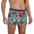 thumbnail image 5 of Men's Boxer Briefs, Red Bird palm trees Soft Comfy Mens Underwear Boxer Briefs Breathable With Widen Waist, 5 of 7