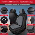 thumbnail image 4 of DIKSOAKR Car Seat Covers for Subaru Outback 2007-2024 2025 Leather Seat Covers Full Set 5 Seats Waterproof Automotive Seat Cushion Protectors (2 Row 5 Seat, Black&Grey), 4 of 7