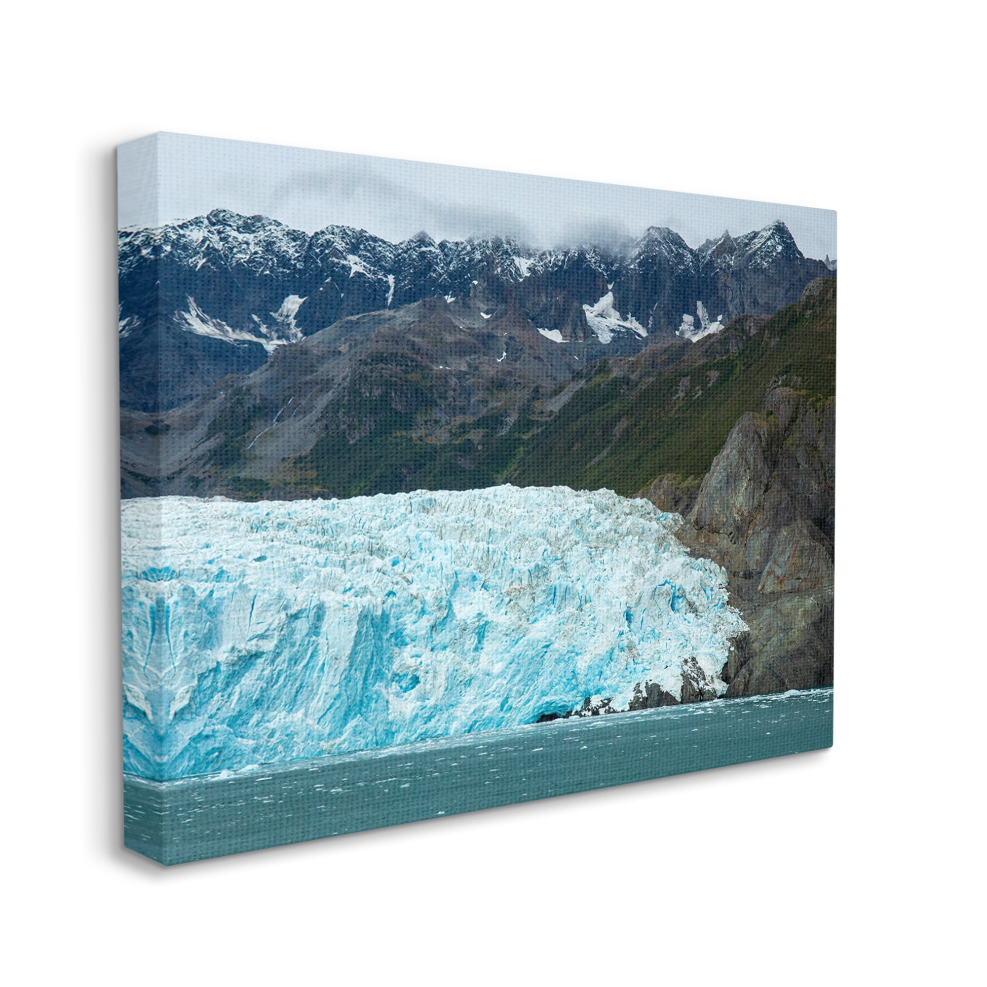 Stupell Industries Frozen Glacier Photography Nature Photography Gallery Wrapped Canvas Art Print Wall Art, 30 x 24