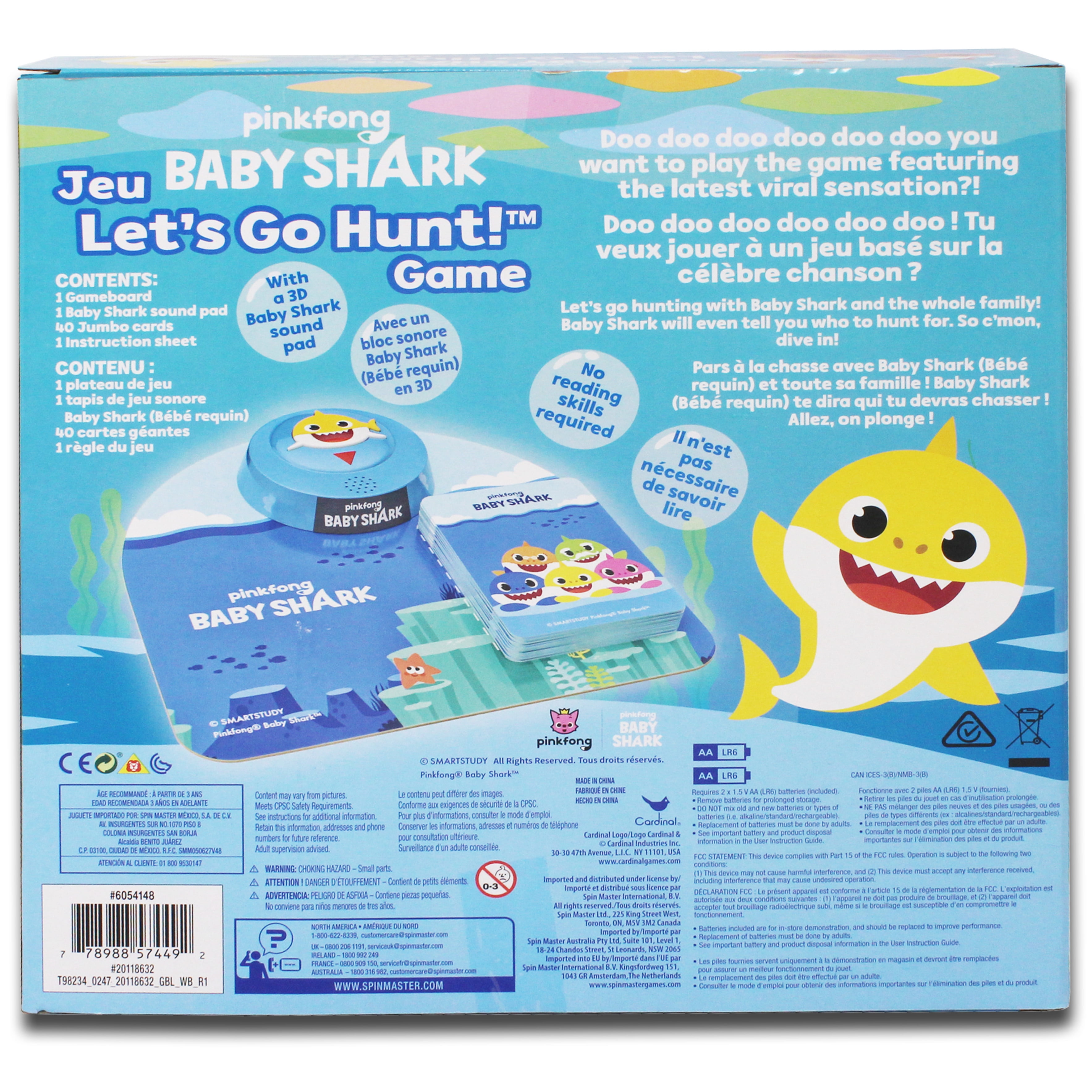 Pinkfong Baby Shark Let's Go Hunt Card Game Plays Baby Shark