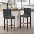 thumbnail image 2 of Noble House Daylanie Barstools, Charcoal, Espresso, 2 of 8