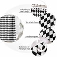 thumbnail image 6 of Shower Curtain Black Diamond Plaid Bathroom Curtains with Hooks, Waterproof Fabric White Geometric Check Bath Shower Curtains Set for Bathroom Bathtubs Decor 36x72 Inch, 6 of 8