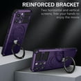 thumbnail image 5 of Dteck for Apple iPhone 13 Rugged Case, Magnetic Invisible Stand Military Drop Protection Cover, Compatible with MagSafe Shockproof Slim Matte Ring Holder Hard Phone Case for Men Women, purple, 5 of 8